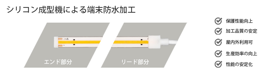 ※端末部は、2液性シリコンを注入・加熱成形しているため、寸法や形状に若干の個体差が生じる場合があります。